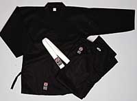 100% Cotton 6oz. Karate Uniform -- Black