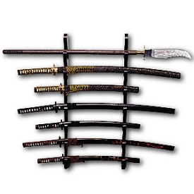 7 Sword Wall Mounted Sword Display